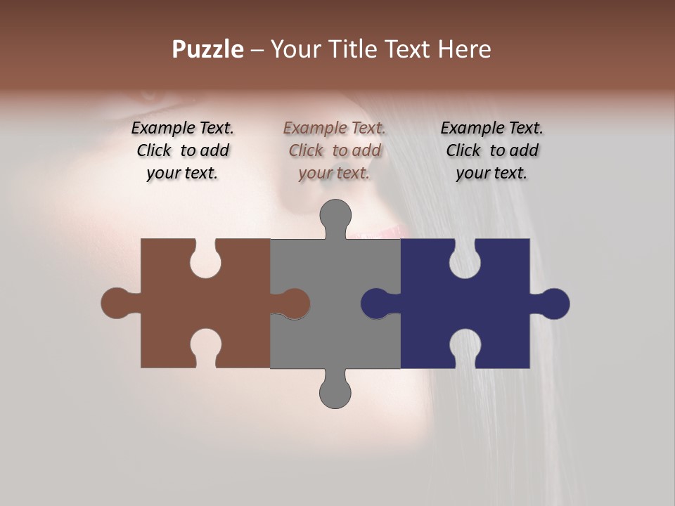 Styling Brunette Hair PowerPoint Template