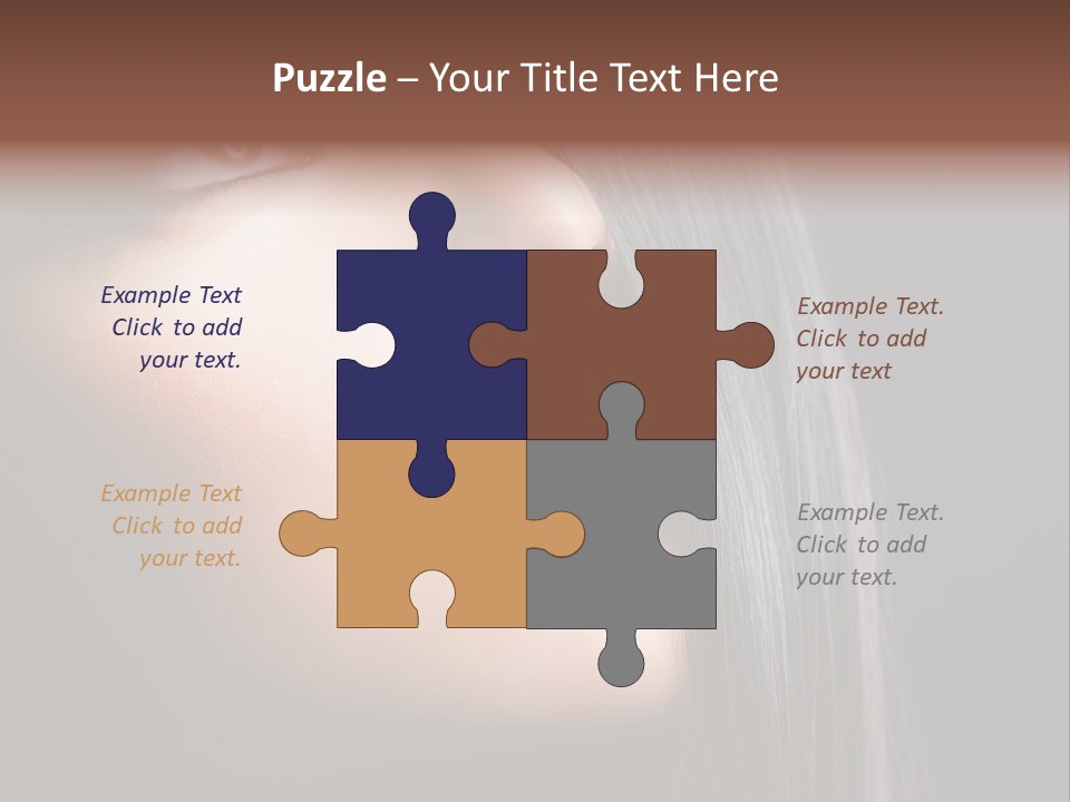 Styling Brunette Hair PowerPoint Template