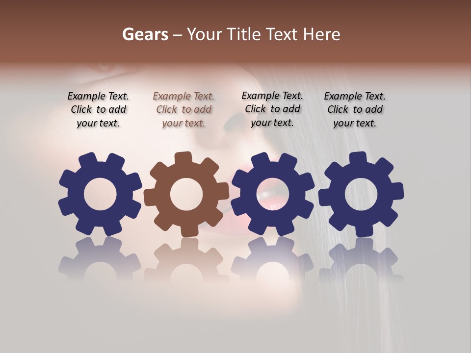 Styling Brunette Hair PowerPoint Template