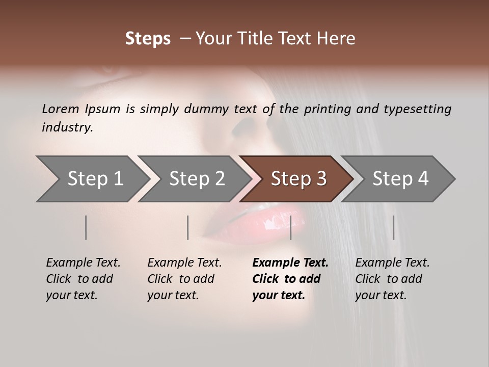 Styling Brunette Hair PowerPoint Template