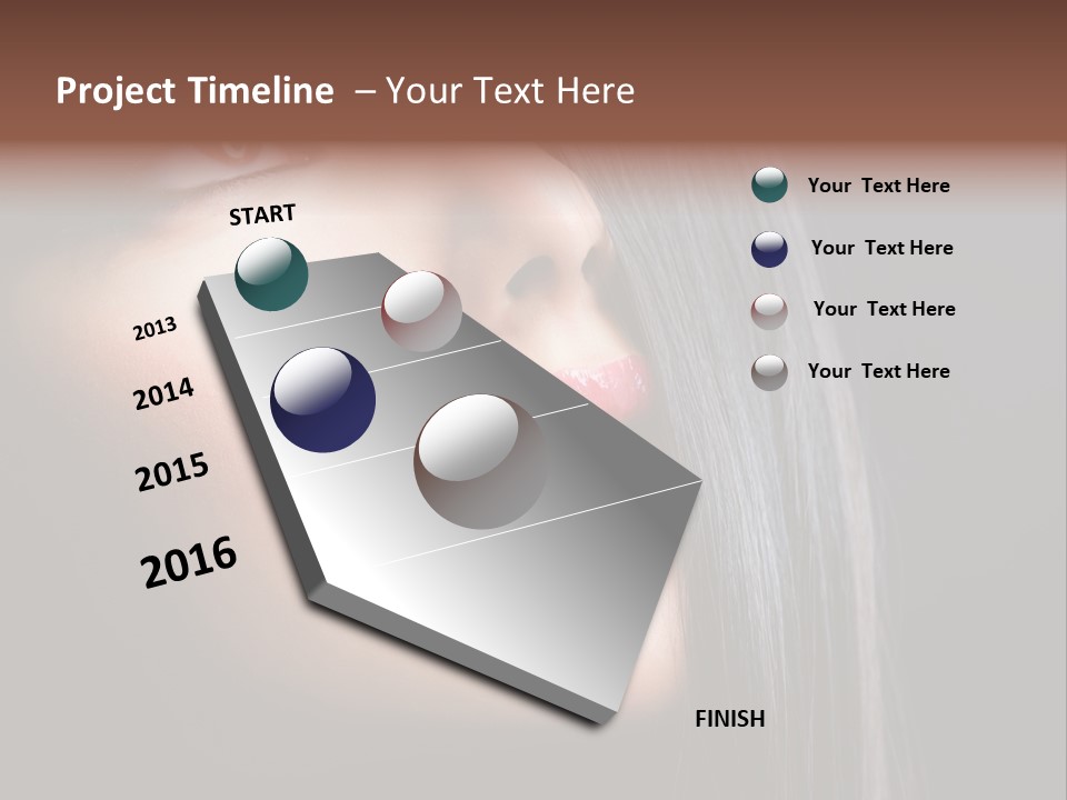 Styling Brunette Hair PowerPoint Template