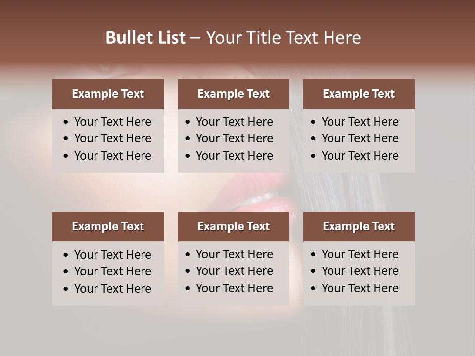 Styling Brunette Hair PowerPoint Template