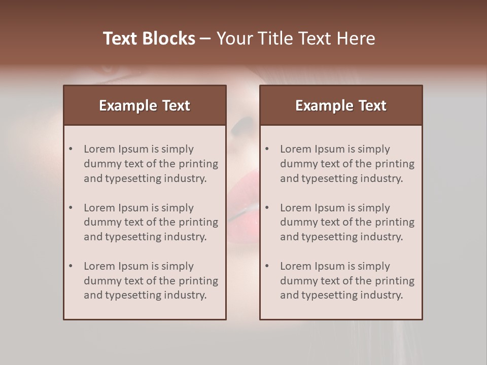 Styling Brunette Hair PowerPoint Template