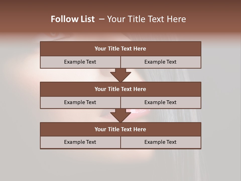 Styling Brunette Hair PowerPoint Template