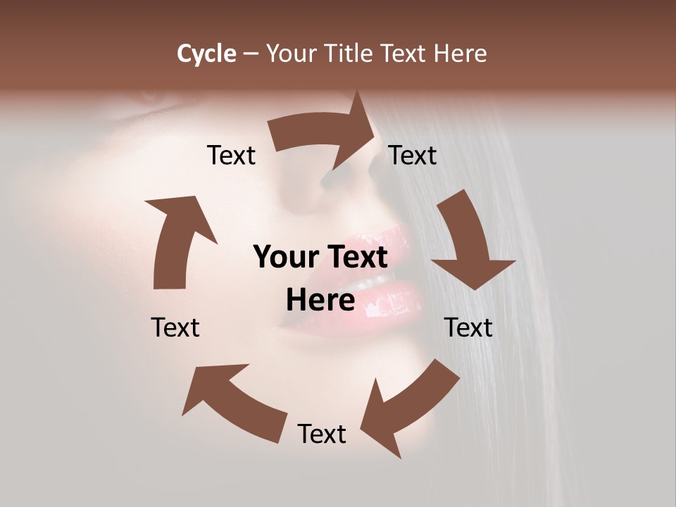 Styling Brunette Hair PowerPoint Template