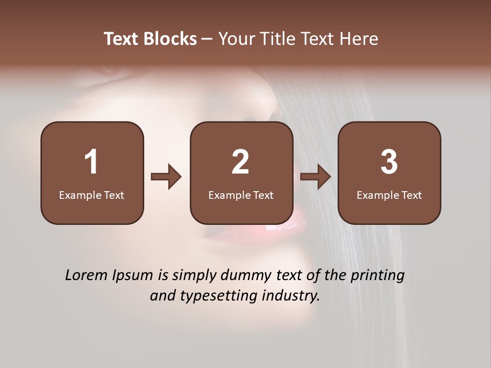 Styling Brunette Hair PowerPoint Template