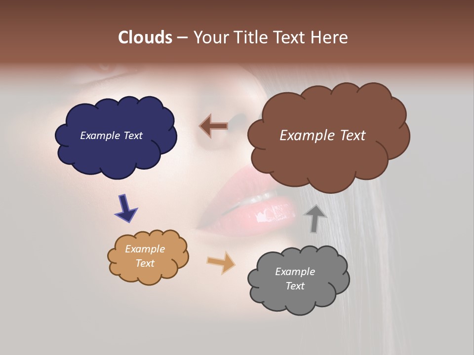 Styling Brunette Hair PowerPoint Template