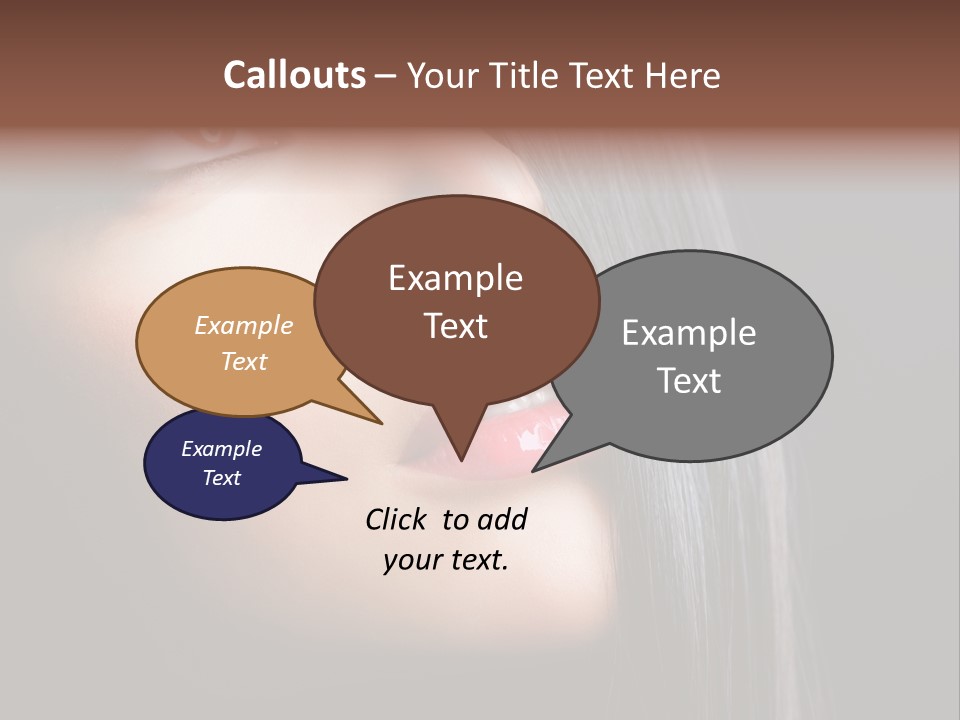 Styling Brunette Hair PowerPoint Template