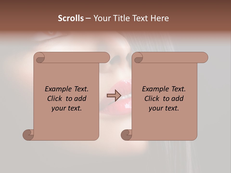 Styling Brunette Hair PowerPoint Template