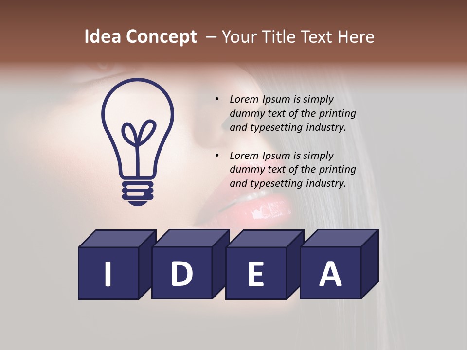 Styling Brunette Hair PowerPoint Template