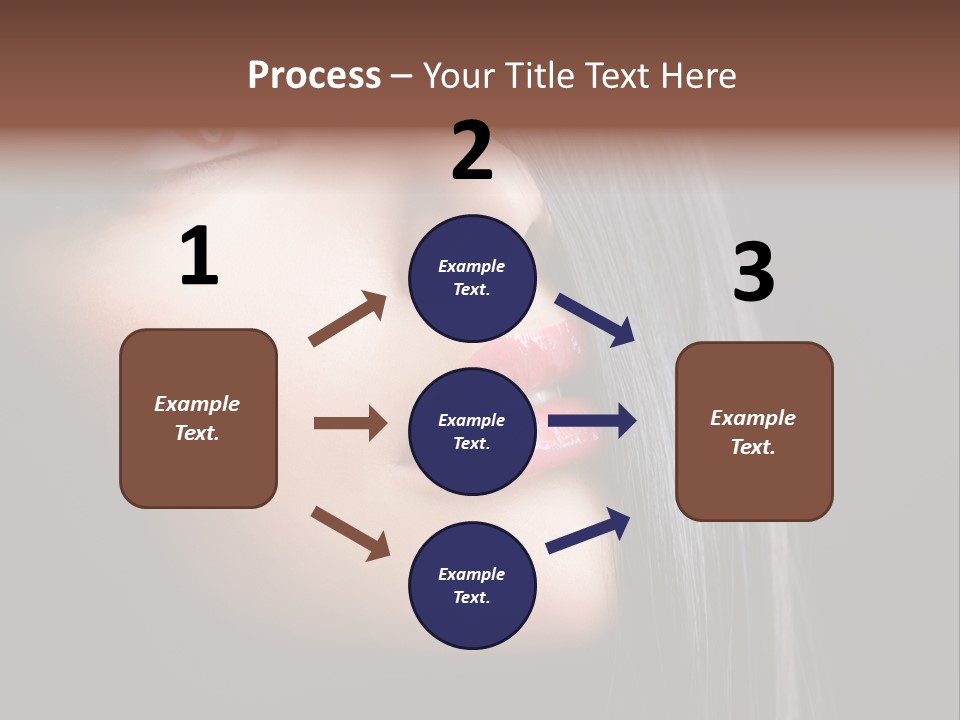 Styling Brunette Hair PowerPoint Template