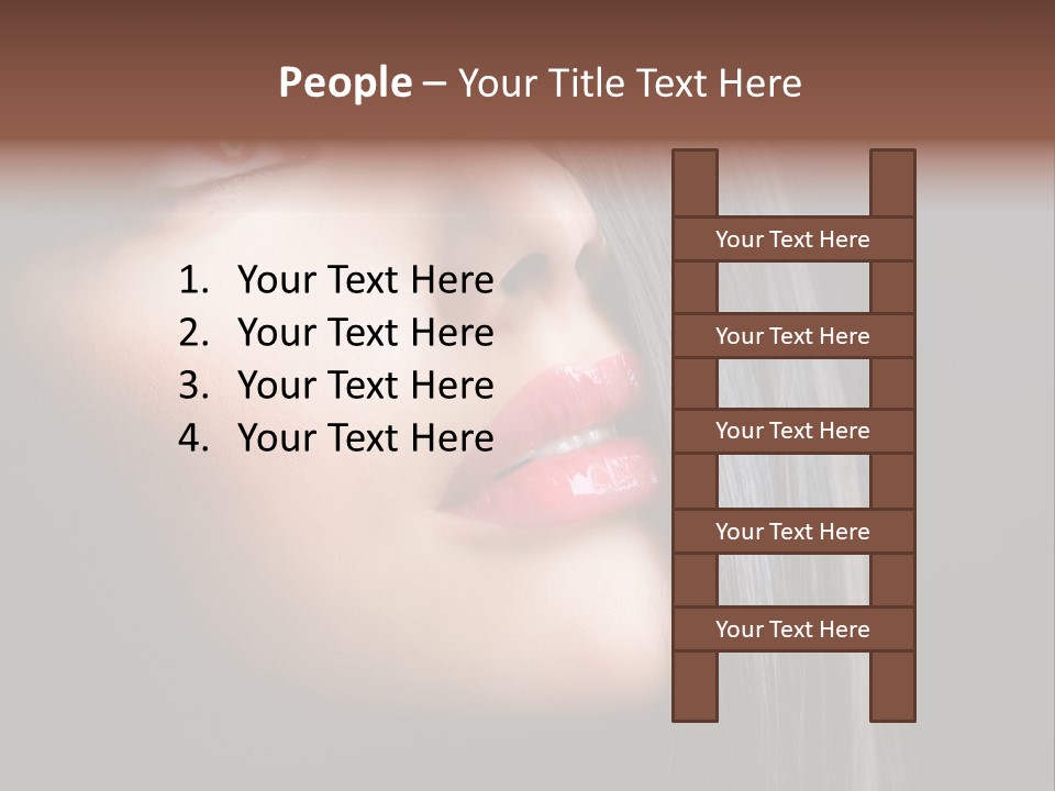 Styling Brunette Hair PowerPoint Template