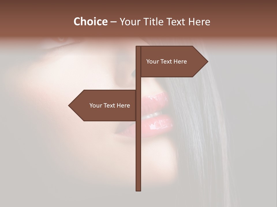 Styling Brunette Hair PowerPoint Template