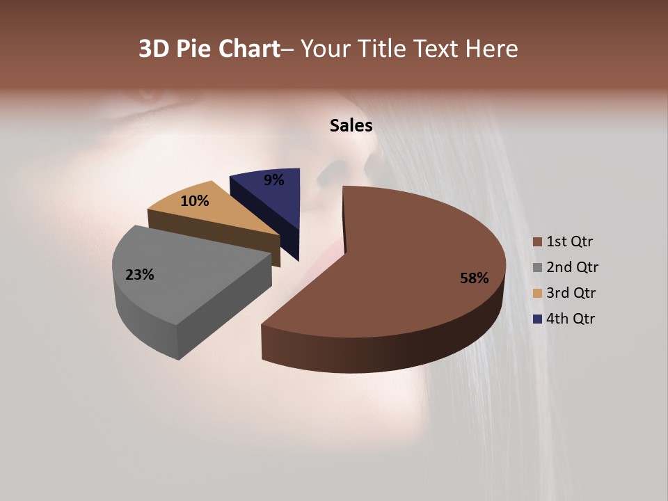 Styling Brunette Hair PowerPoint Template