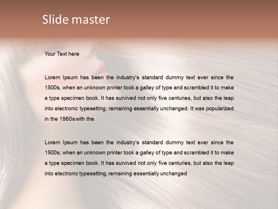 Model Salon Coloring PowerPoint Template