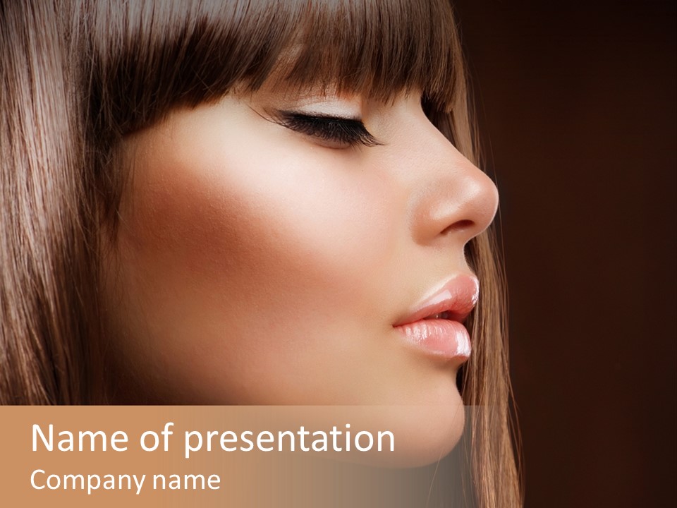 Model Brown Bright PowerPoint Template