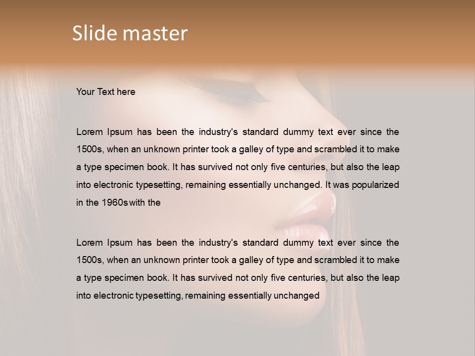 Model Brown Bright PowerPoint Template