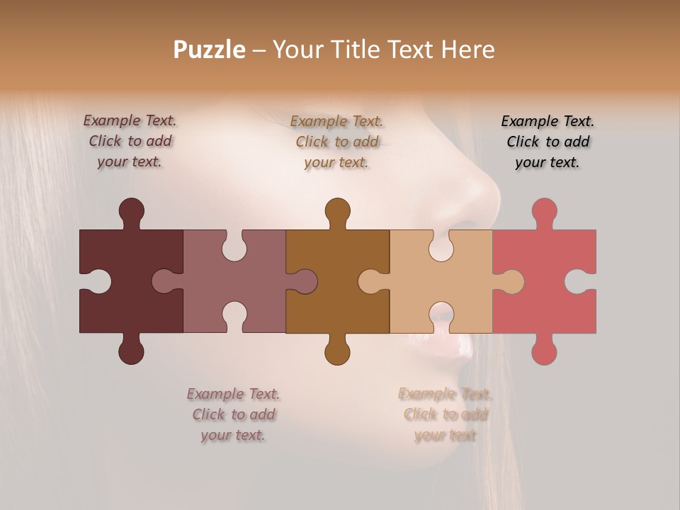 Model Brown Bright PowerPoint Template