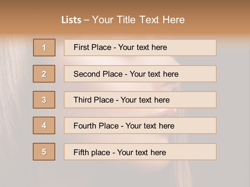Model Brown Bright PowerPoint Template