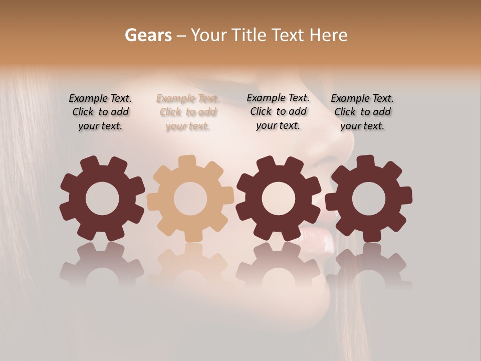 Model Brown Bright PowerPoint Template