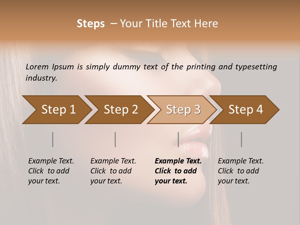 Model Brown Bright PowerPoint Template