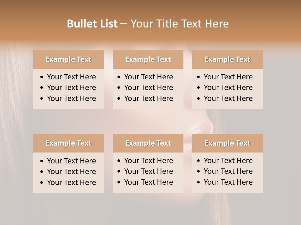 Model Brown Bright PowerPoint Template