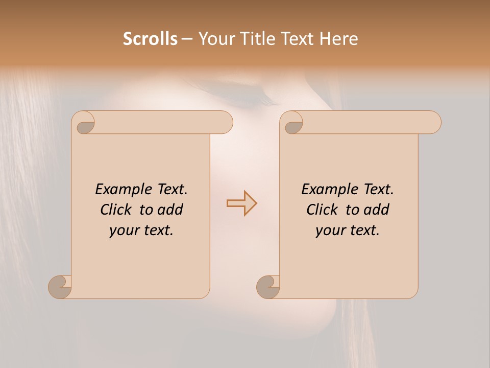 Model Brown Bright PowerPoint Template