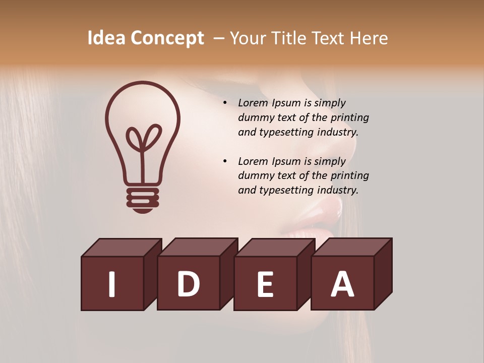 Model Brown Bright PowerPoint Template