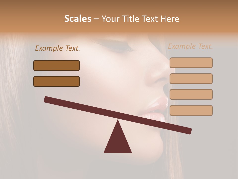 Model Brown Bright PowerPoint Template