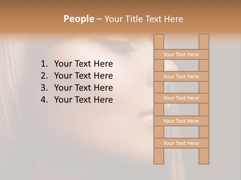 Model Brown Bright PowerPoint Template