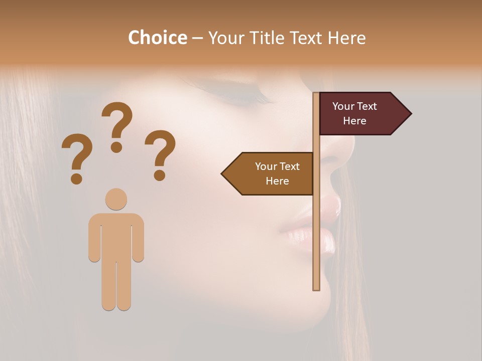 Model Brown Bright PowerPoint Template