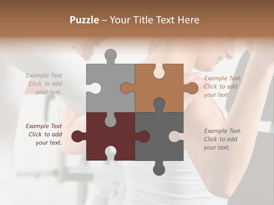 Two Stationary Equipment Athletic Injury PowerPoint Template