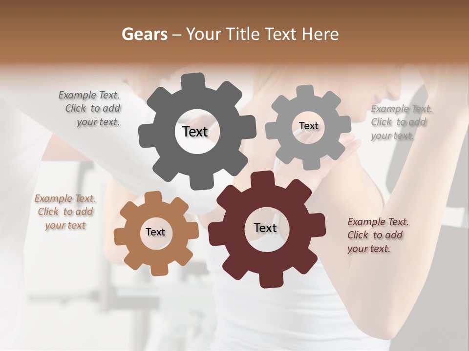 Two Stationary Equipment Athletic Injury PowerPoint Template