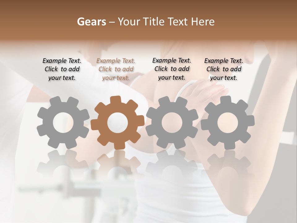 Two Stationary Equipment Athletic Injury PowerPoint Template