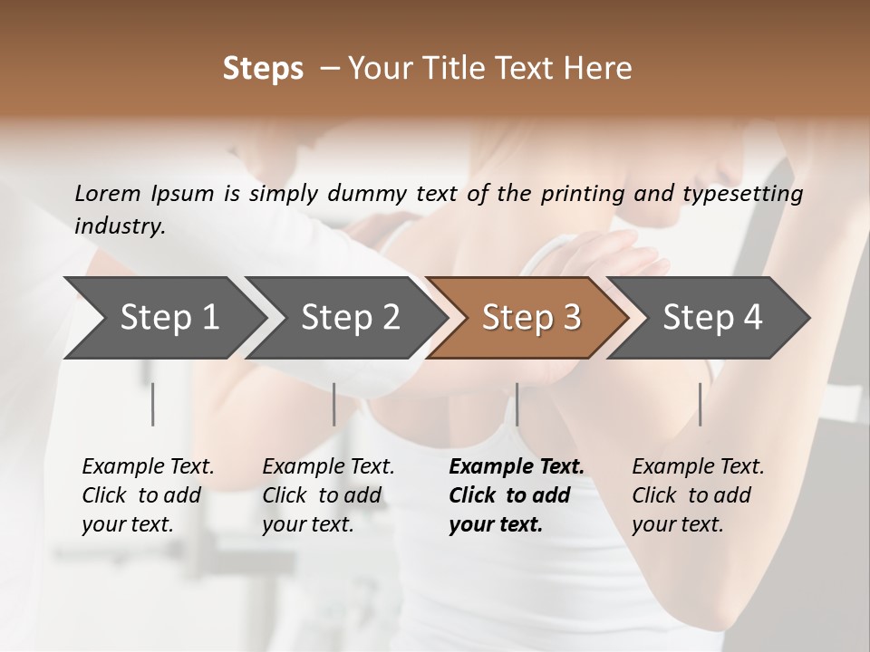 Two Stationary Equipment Athletic Injury PowerPoint Template