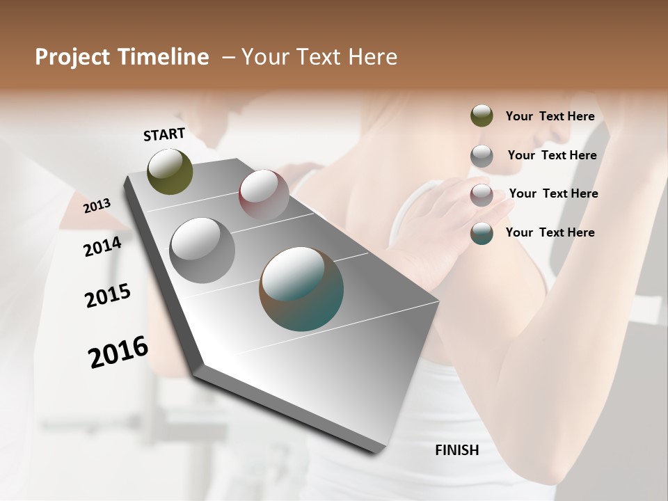 Two Stationary Equipment Athletic Injury PowerPoint Template