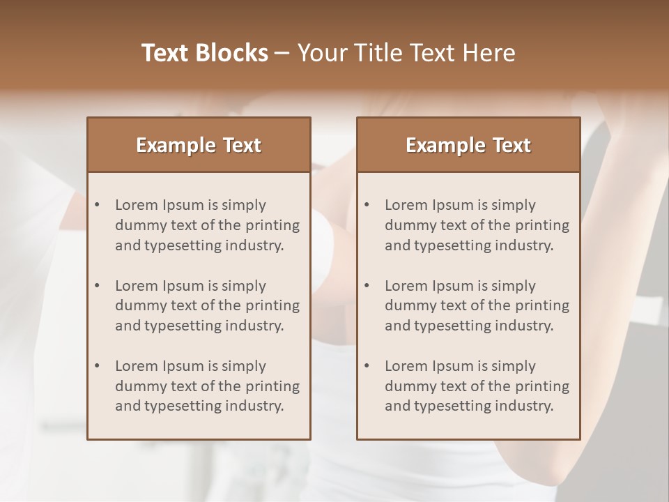 Two Stationary Equipment Athletic Injury PowerPoint Template