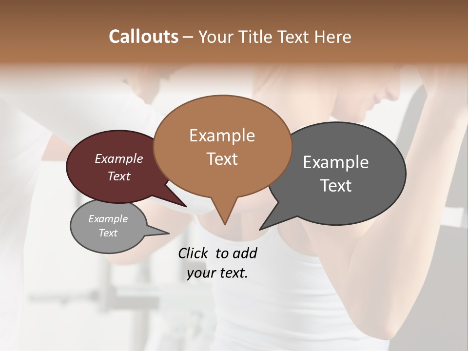 Two Stationary Equipment Athletic Injury PowerPoint Template