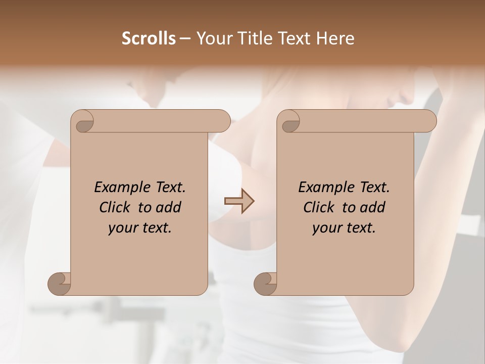 Two Stationary Equipment Athletic Injury PowerPoint Template