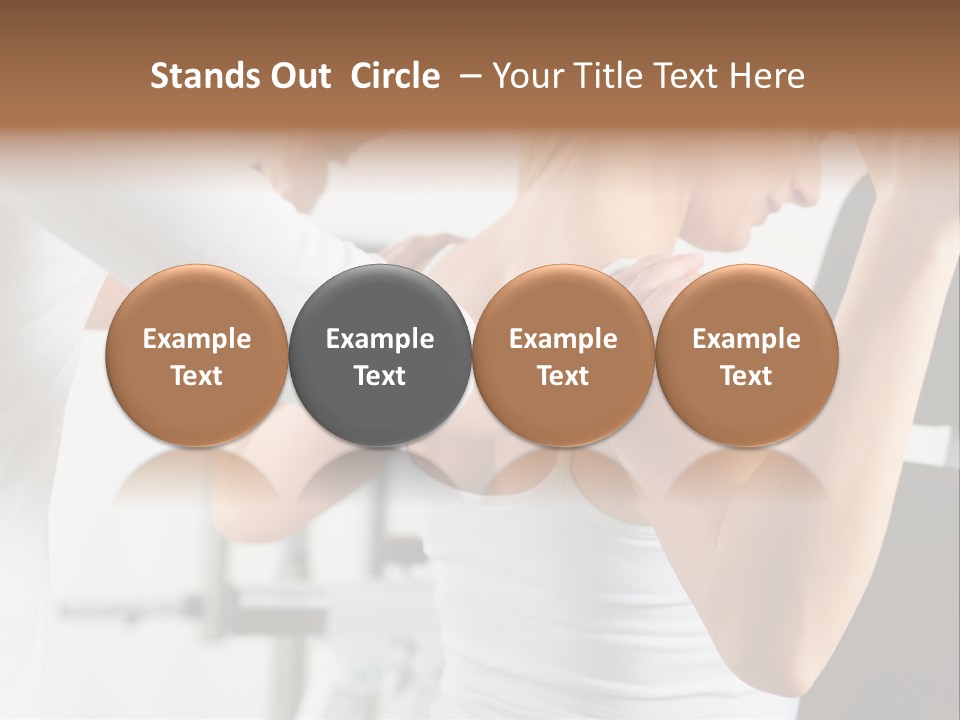 Two Stationary Equipment Athletic Injury PowerPoint Template