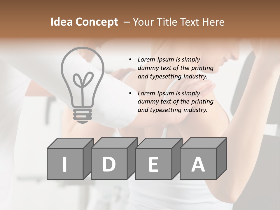 Two Stationary Equipment Athletic Injury PowerPoint Template