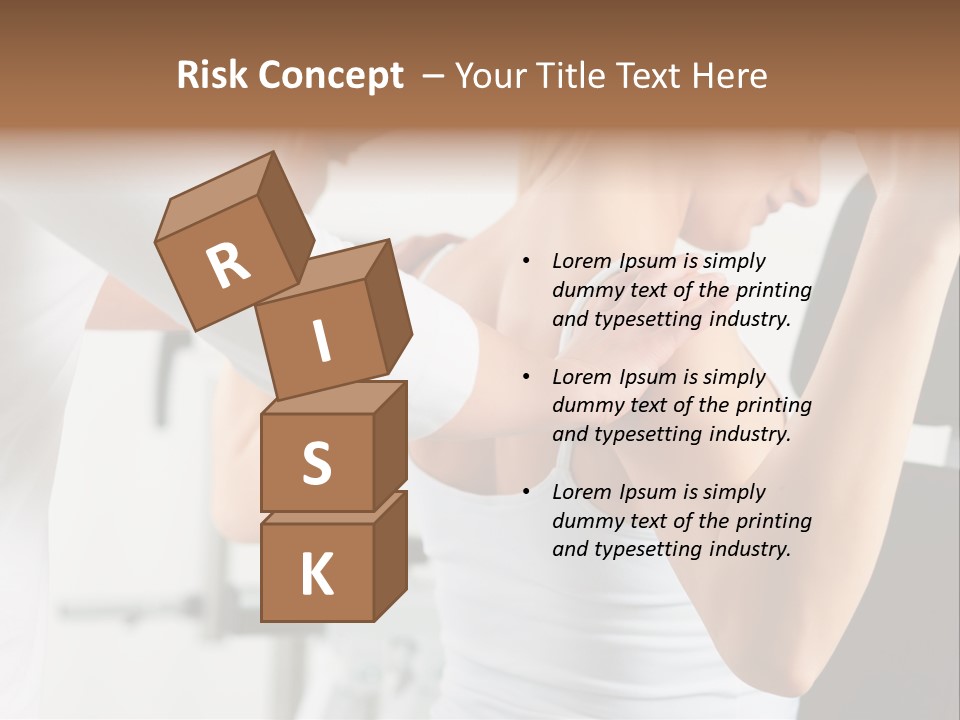 Two Stationary Equipment Athletic Injury PowerPoint Template