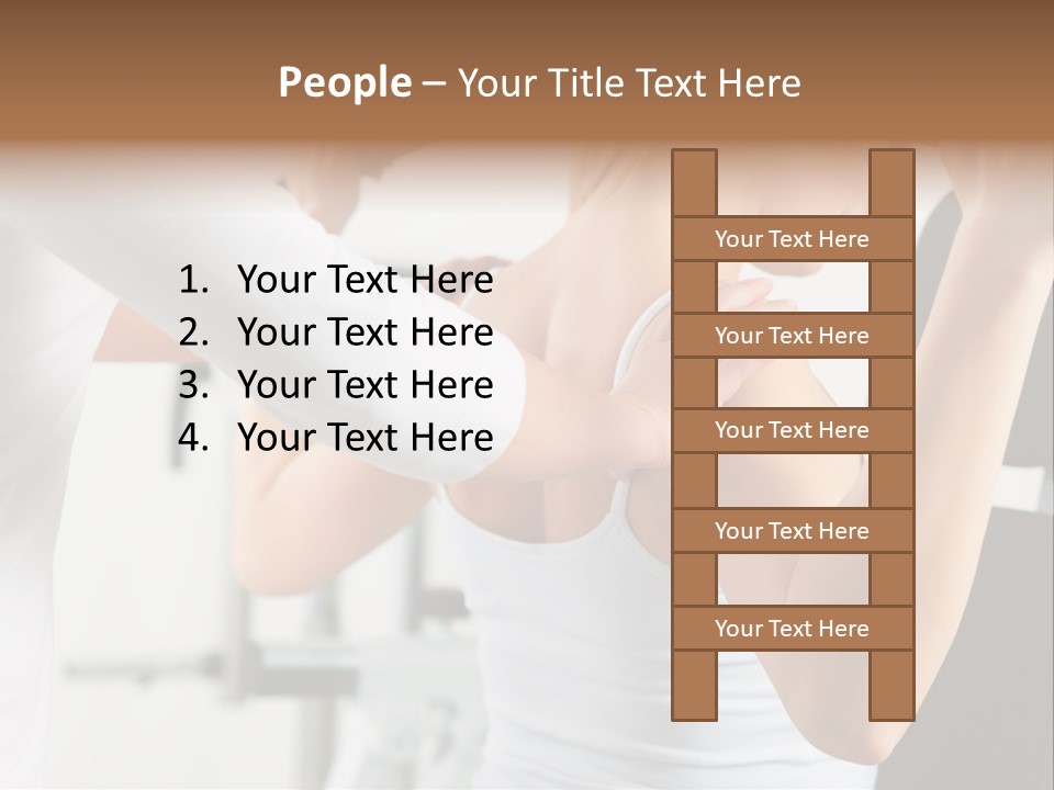 Two Stationary Equipment Athletic Injury PowerPoint Template