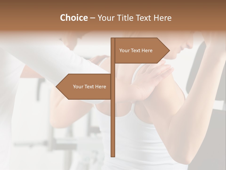 Two Stationary Equipment Athletic Injury PowerPoint Template