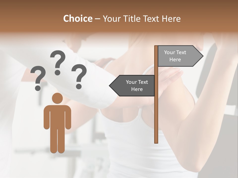 Two Stationary Equipment Athletic Injury PowerPoint Template