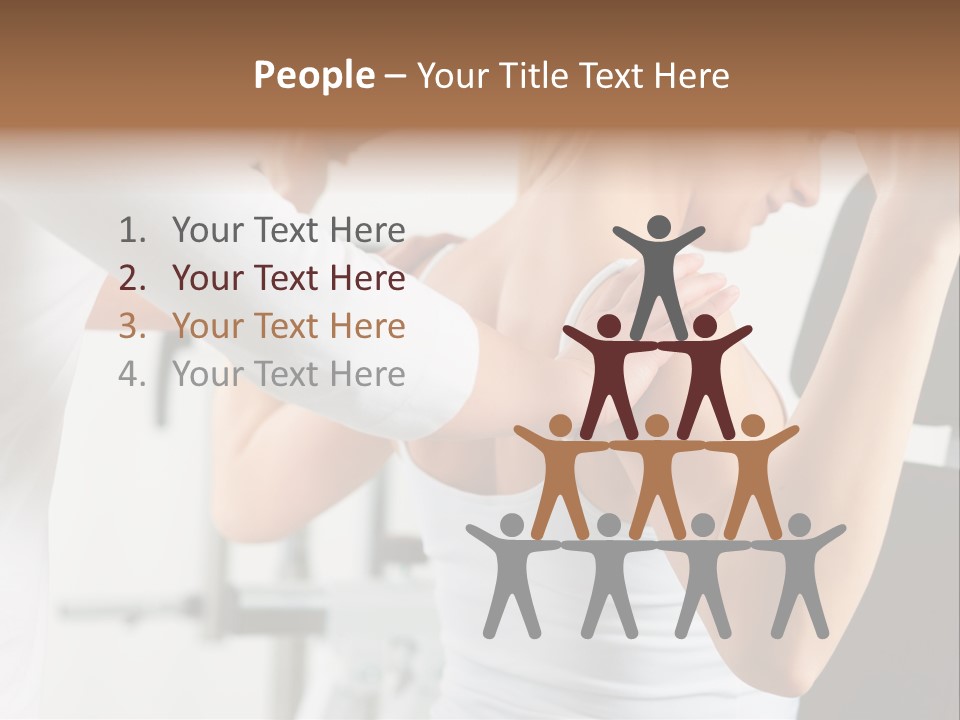 Two Stationary Equipment Athletic Injury PowerPoint Template