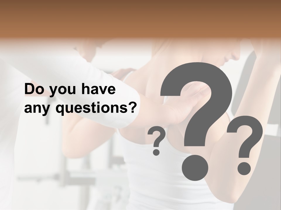 Two Stationary Equipment Athletic Injury PowerPoint Template