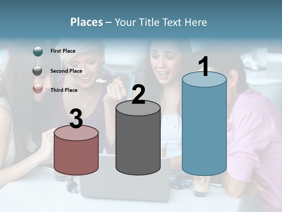 Food Friends Laptop PowerPoint Template