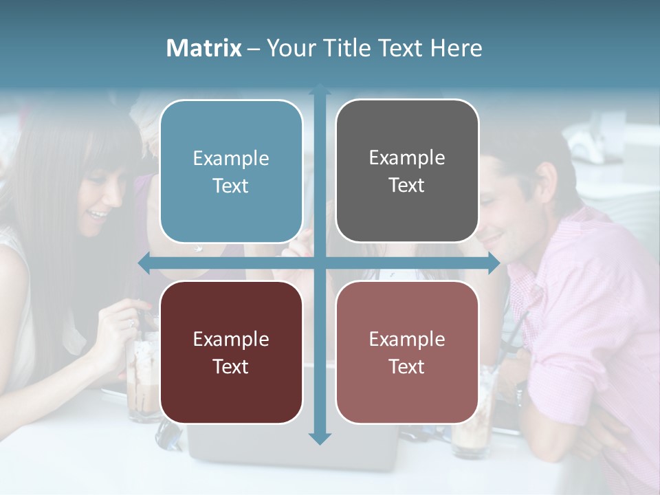 Food Friends Laptop PowerPoint Template