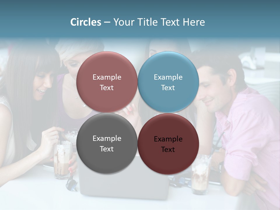 Food Friends Laptop PowerPoint Template